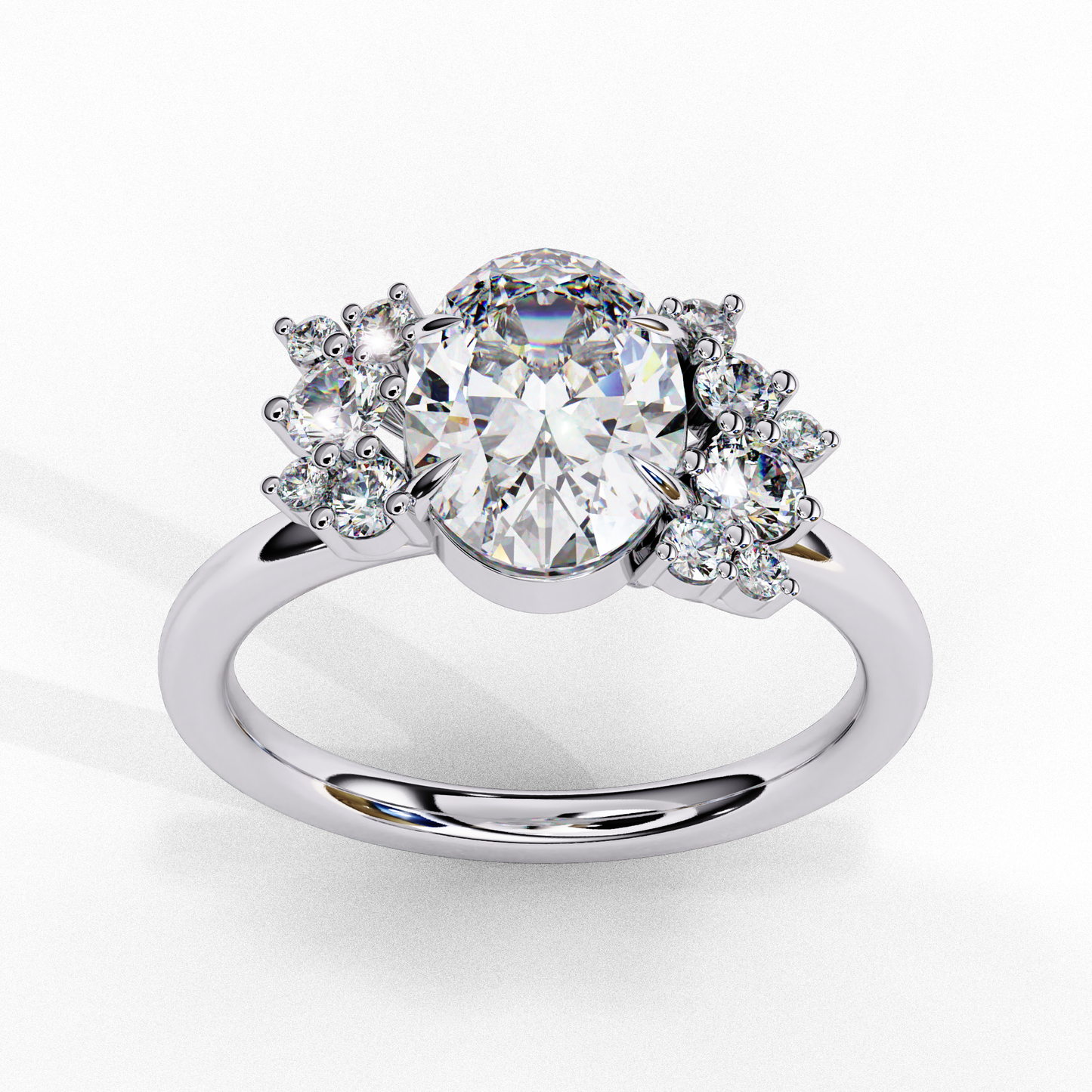 1.25 CT Oval Cut Diamond Engagement Ring