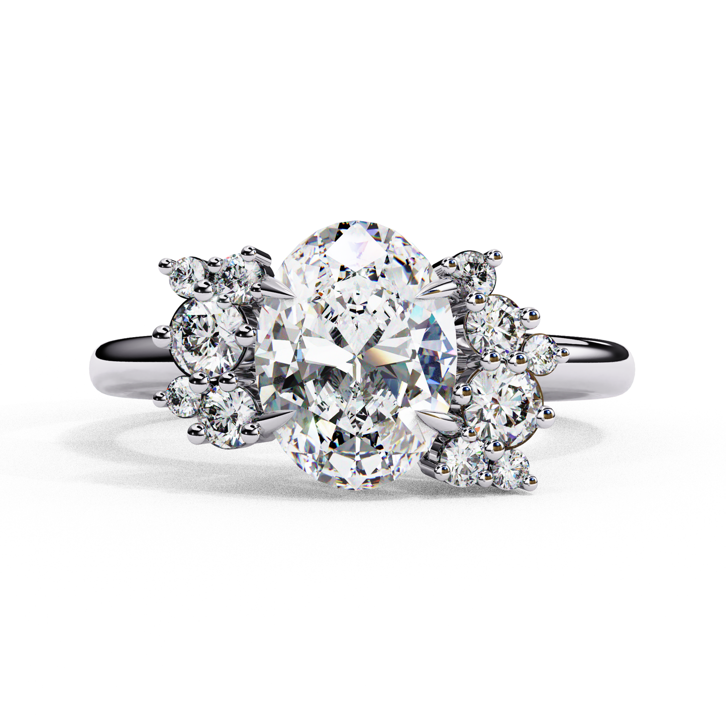 1.25 CT Oval Cut Diamond Engagement Ring - Ulight Jewels