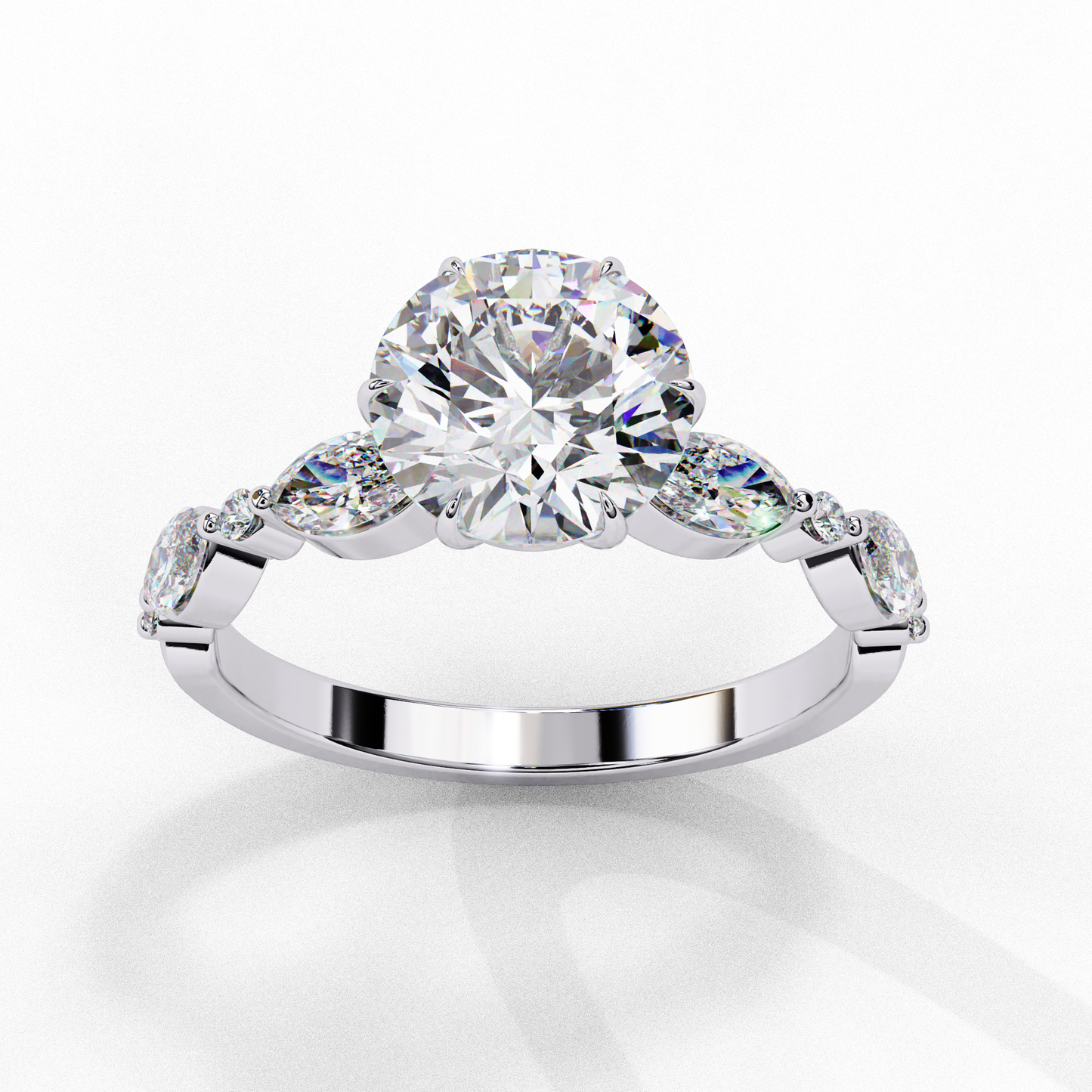 2.00 CT  Round  Cut Diamond Engagement Ring