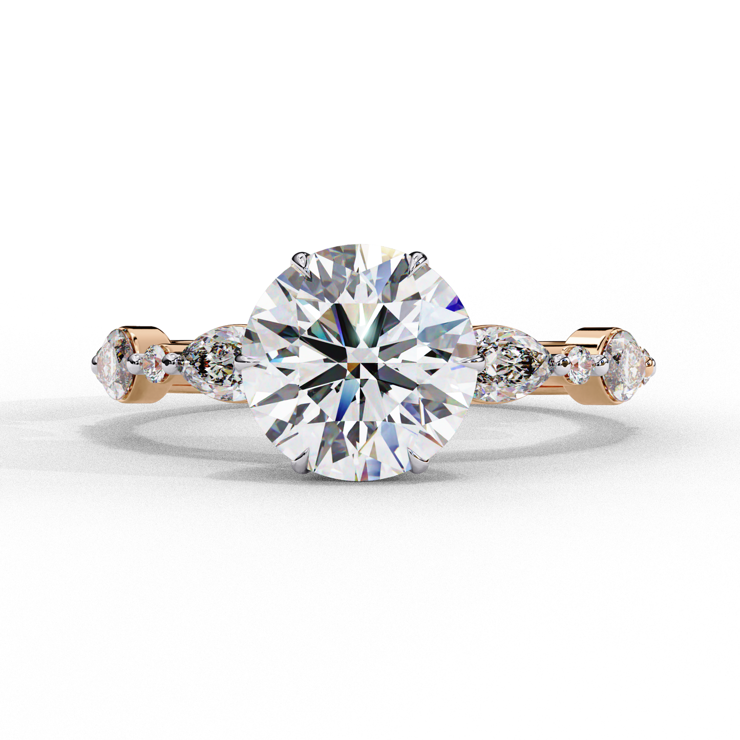 2.00 CT  Round  Cut Diamond Engagement Ring