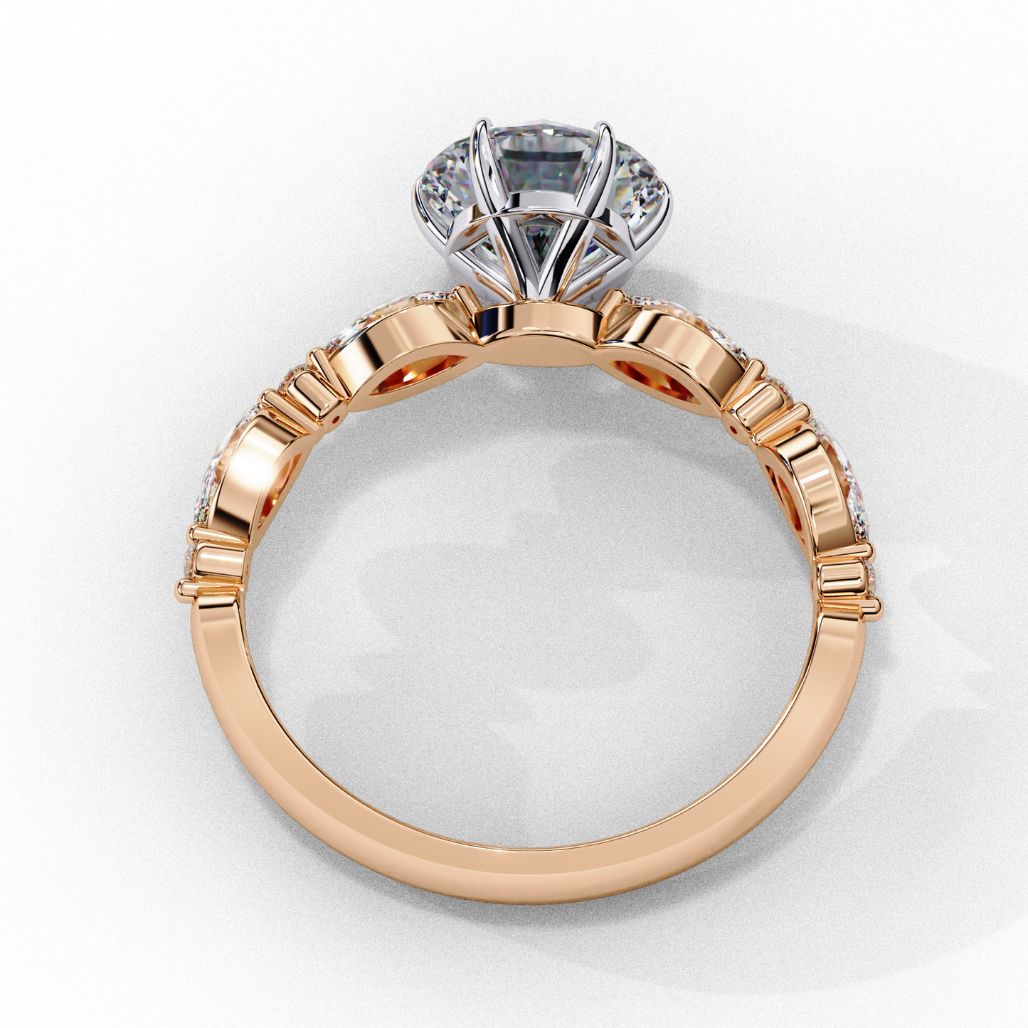 2.00 CT  Round  Cut Diamond Engagement Ring