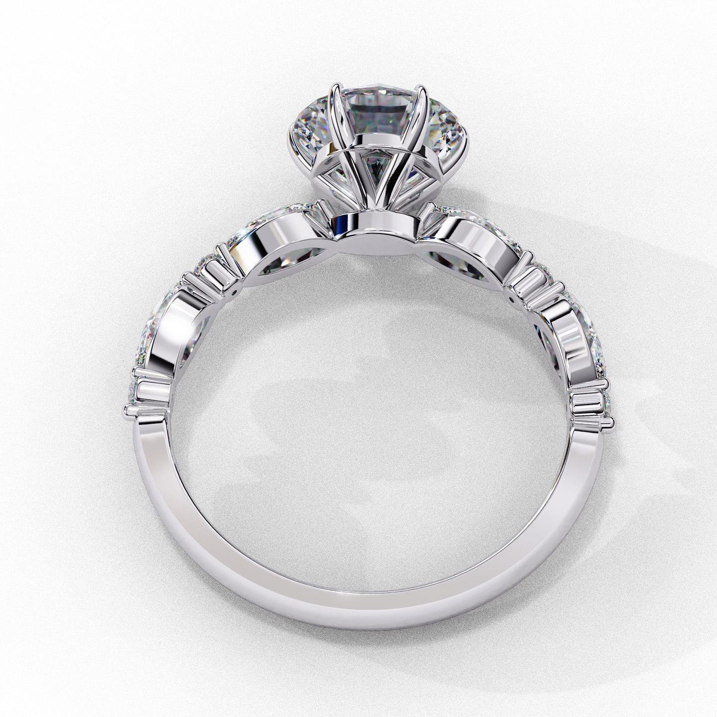 2.00 CT  Round  Cut Diamond Engagement Ring