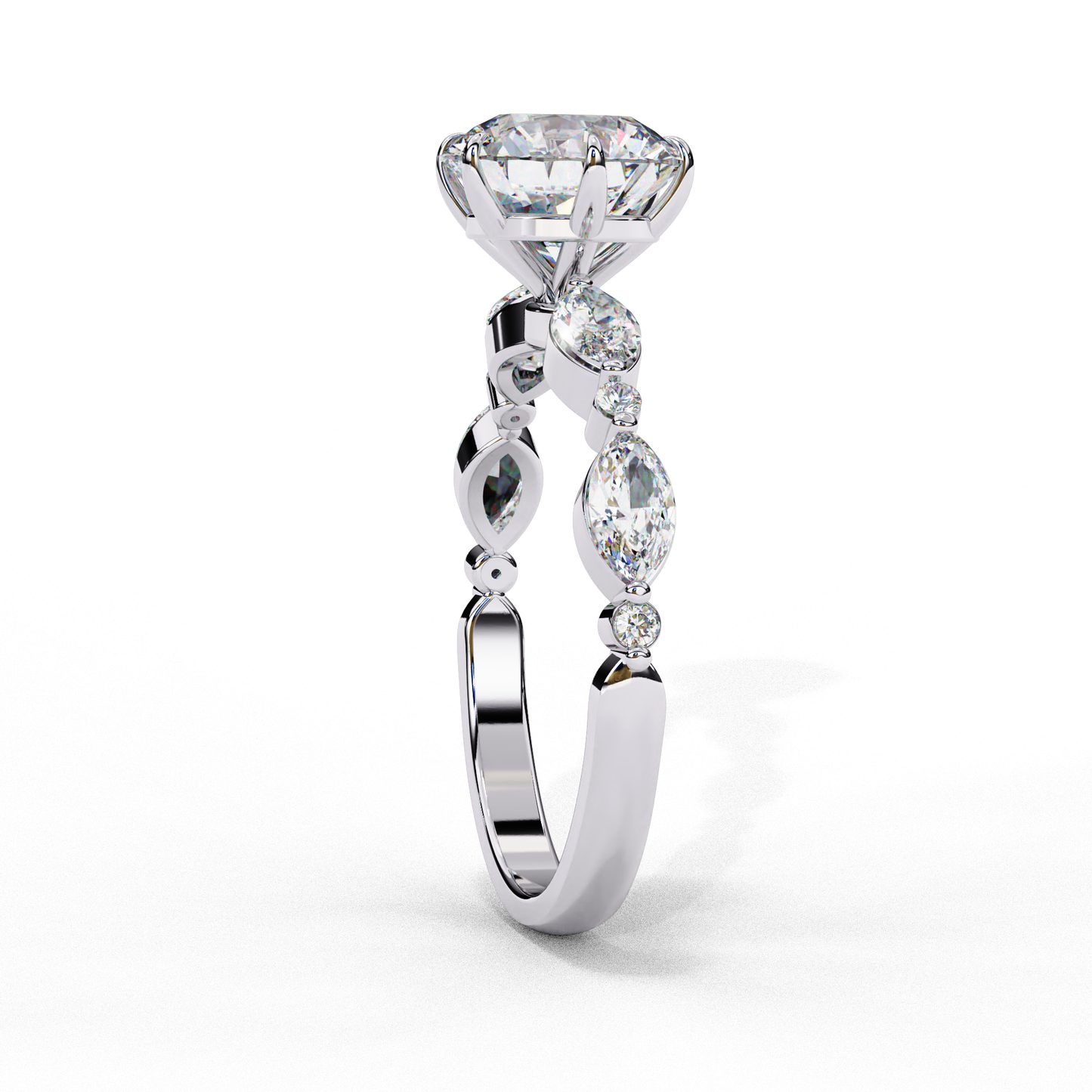 2.00 CT  Round  Cut Diamond Engagement Ring