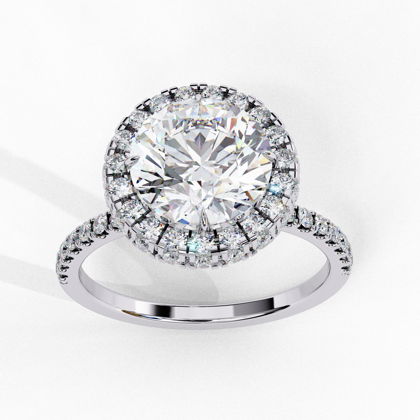 2.00 CT  Round  Cut Diamond Engagement Ring