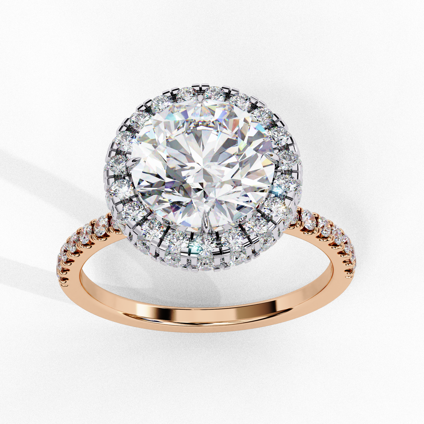 2.00 CT  Round  Cut Diamond Engagement Ring