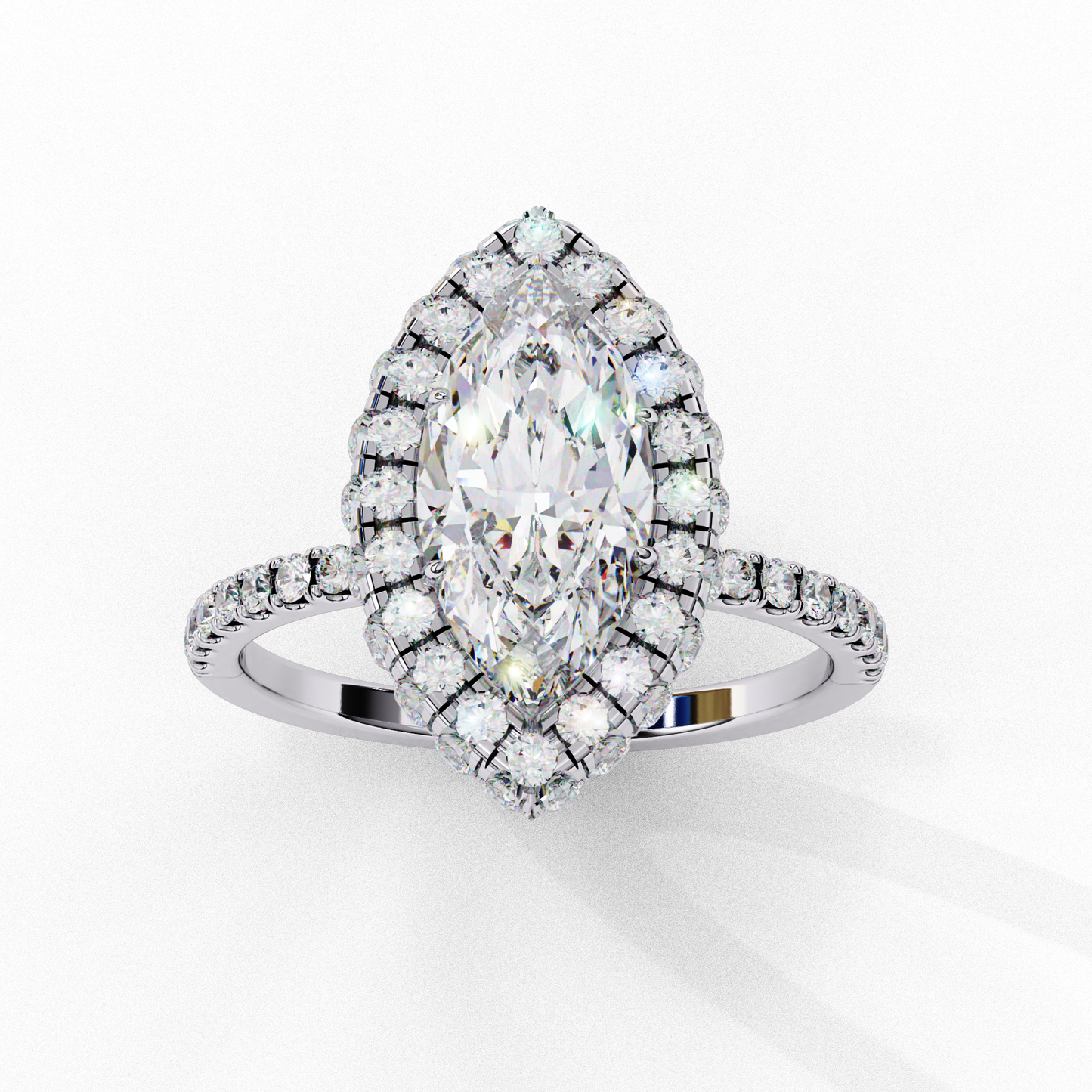 1.50 CT  Marquise Cut Diamond Engagement Ring