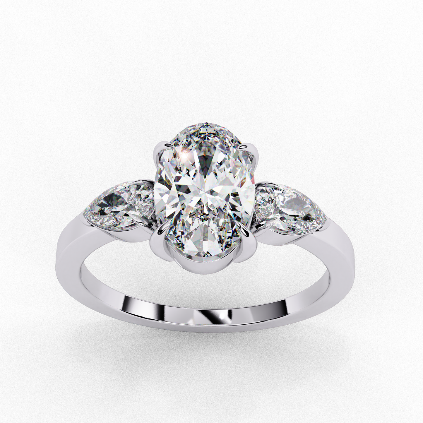 1.50 CT OVAL Cut Diamond Engagement Ring