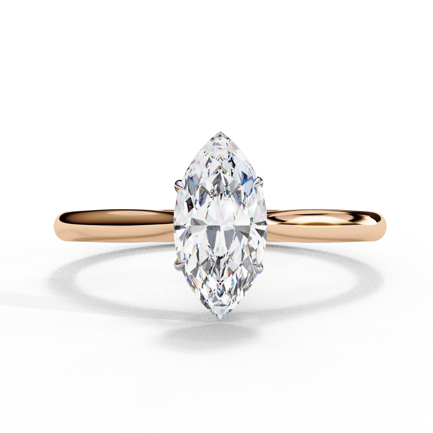 1.00  CT  Marquise Cut Diamond Engagement Ring