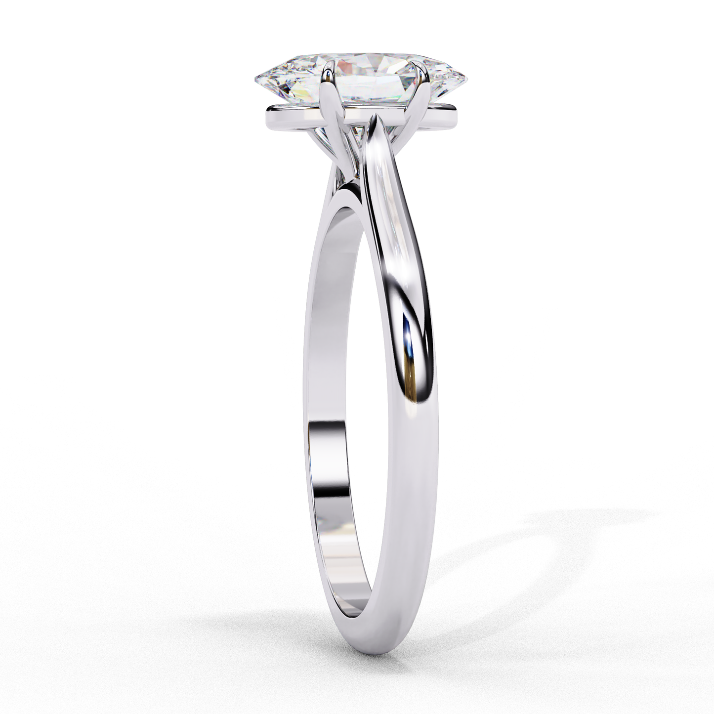 1.75  CT Cut Oval Diamond Engagement Ring