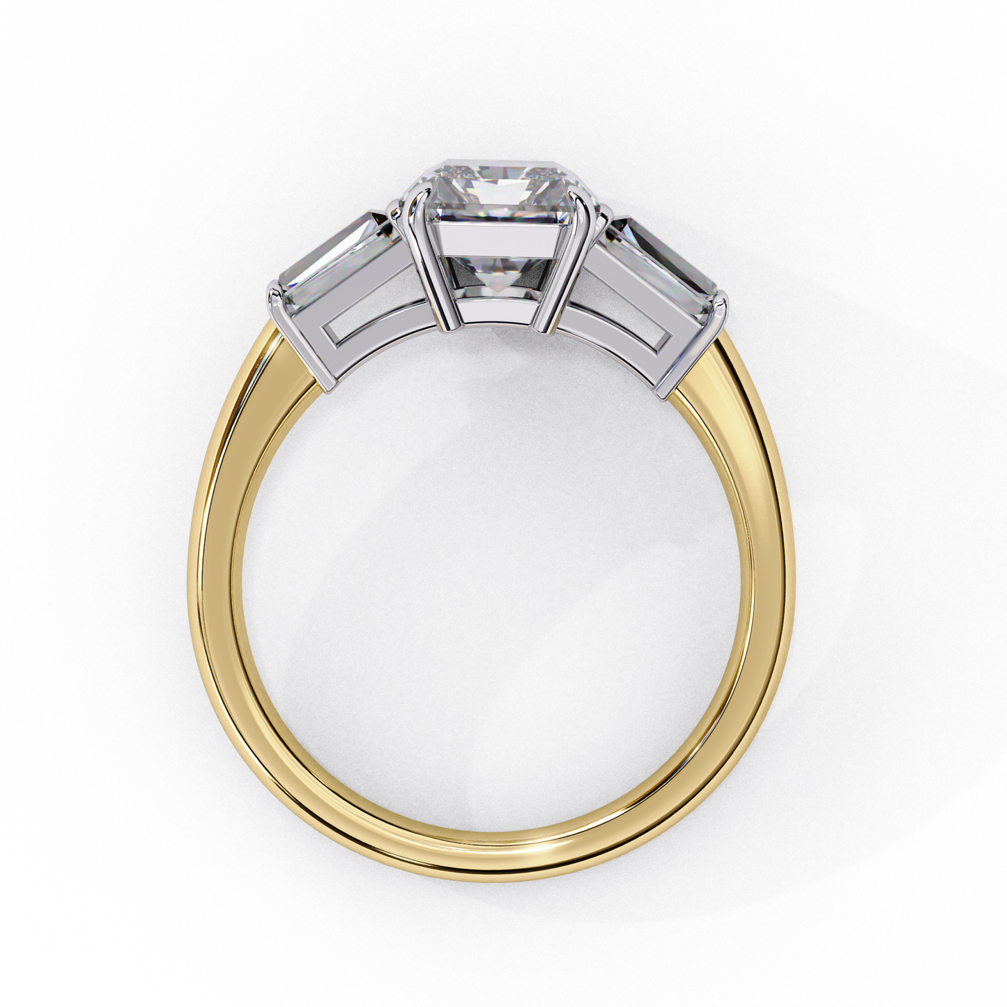 2.25 CT EMERALD  Cut Diamond Engagement Ring