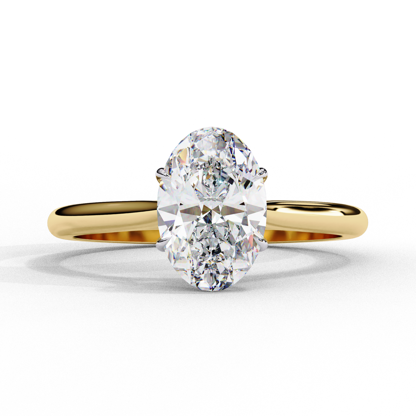 1.75  CT Cut Oval Diamond Engagement Ring