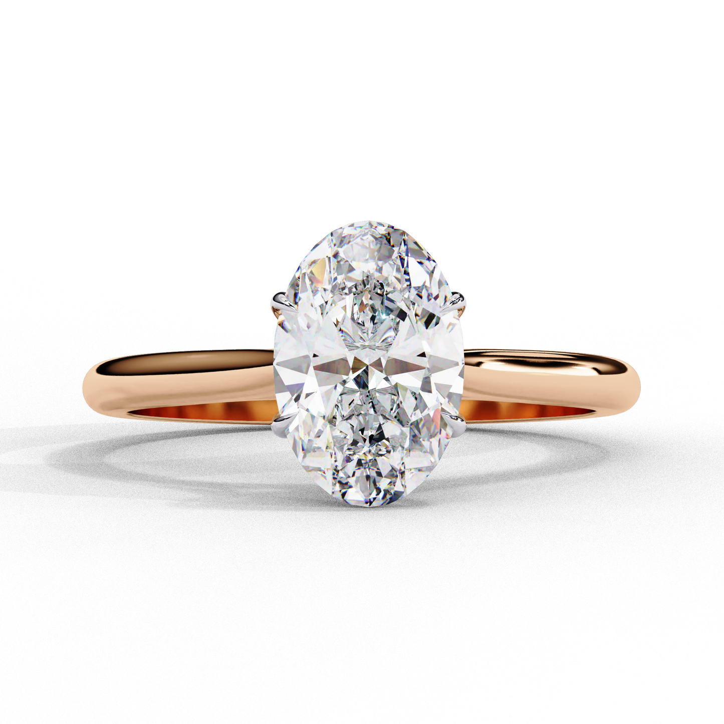 1.75  CT Cut Oval Diamond Engagement Ring