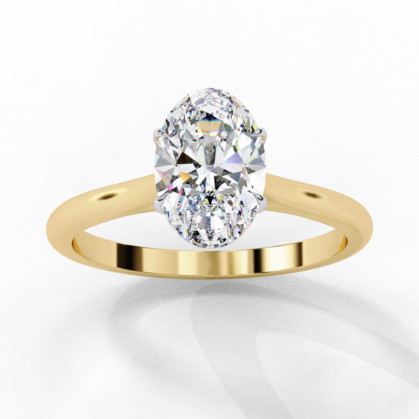 1.75  CT Cut Oval Diamond Engagement Ring