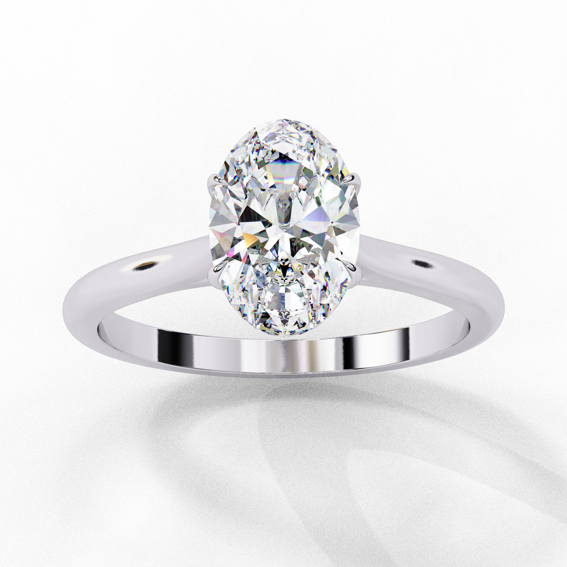 1.75  CT Cut Oval Diamond Engagement Ring - Ulight Jewels