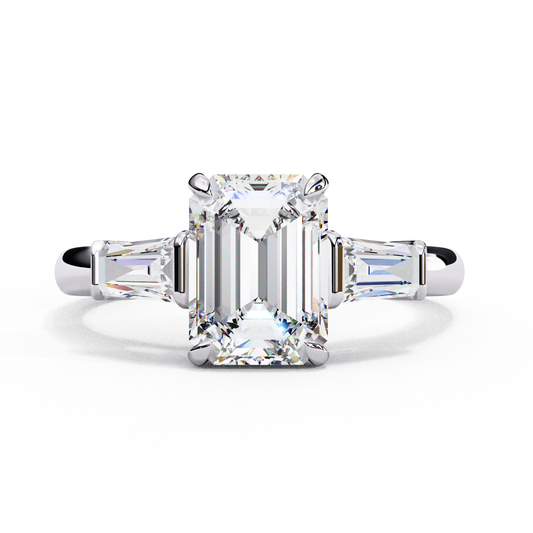 2.25 CT EMERALD  Cut Diamond Engagement Ring - Ulight Jewels