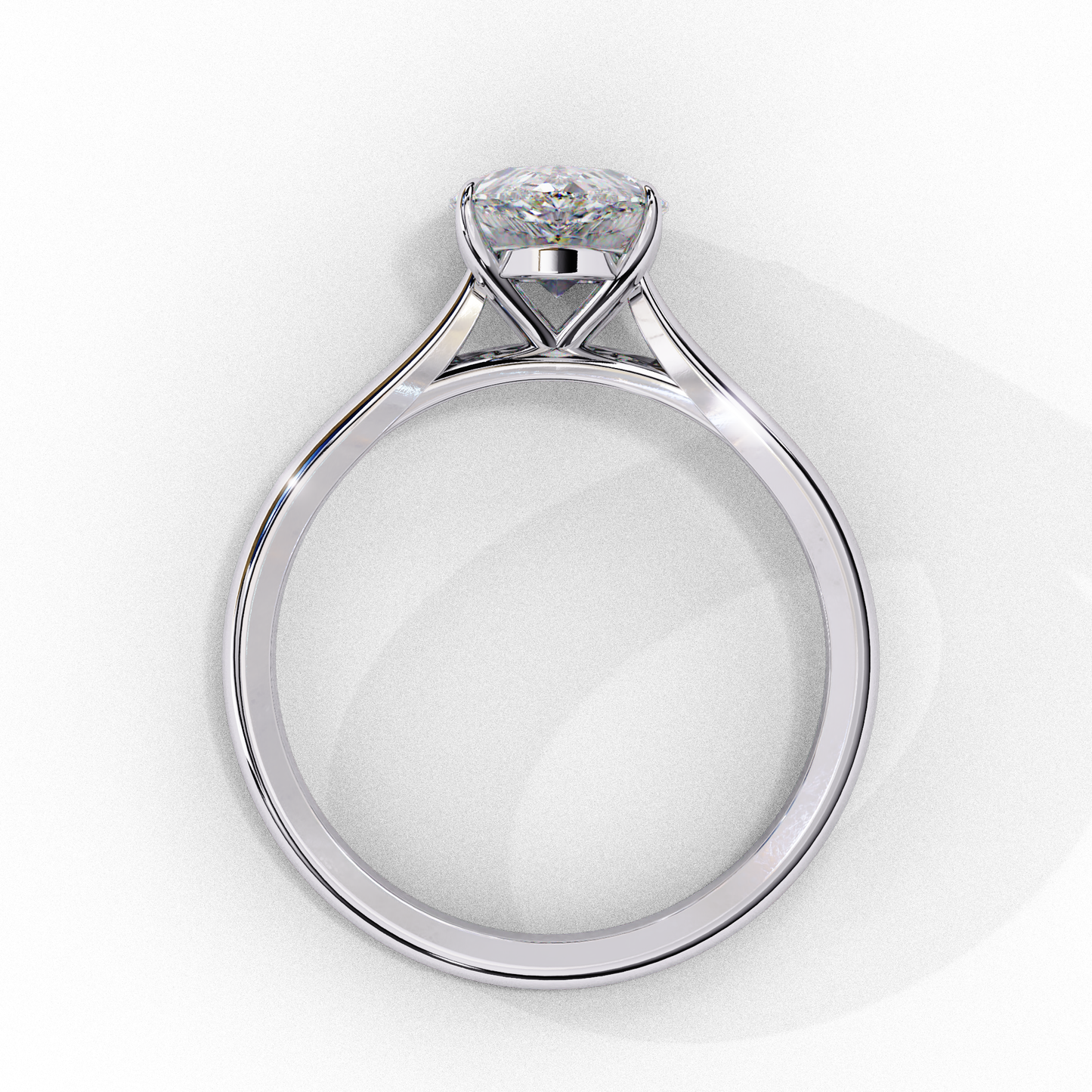 1.25  CT Pear Cut Diamond Engagement Ring