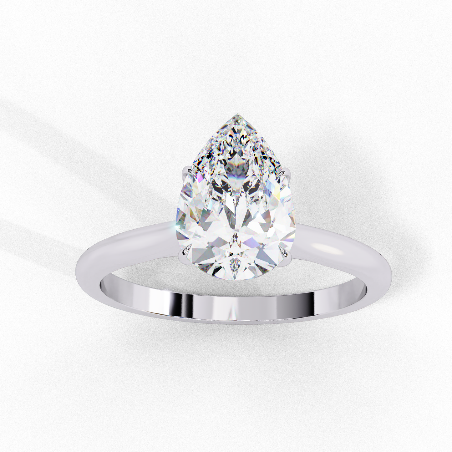 1.25  CT Pear Cut Diamond Engagement Ring