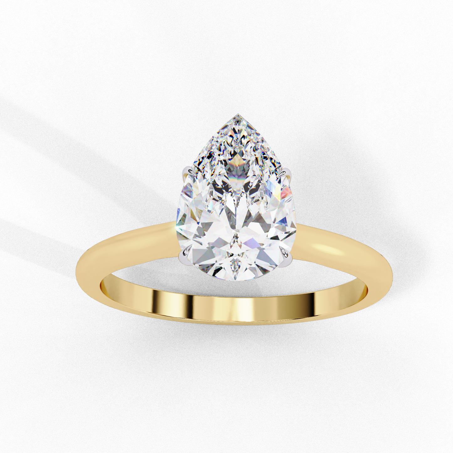 1.25  CT Pear Cut Diamond Engagement Ring