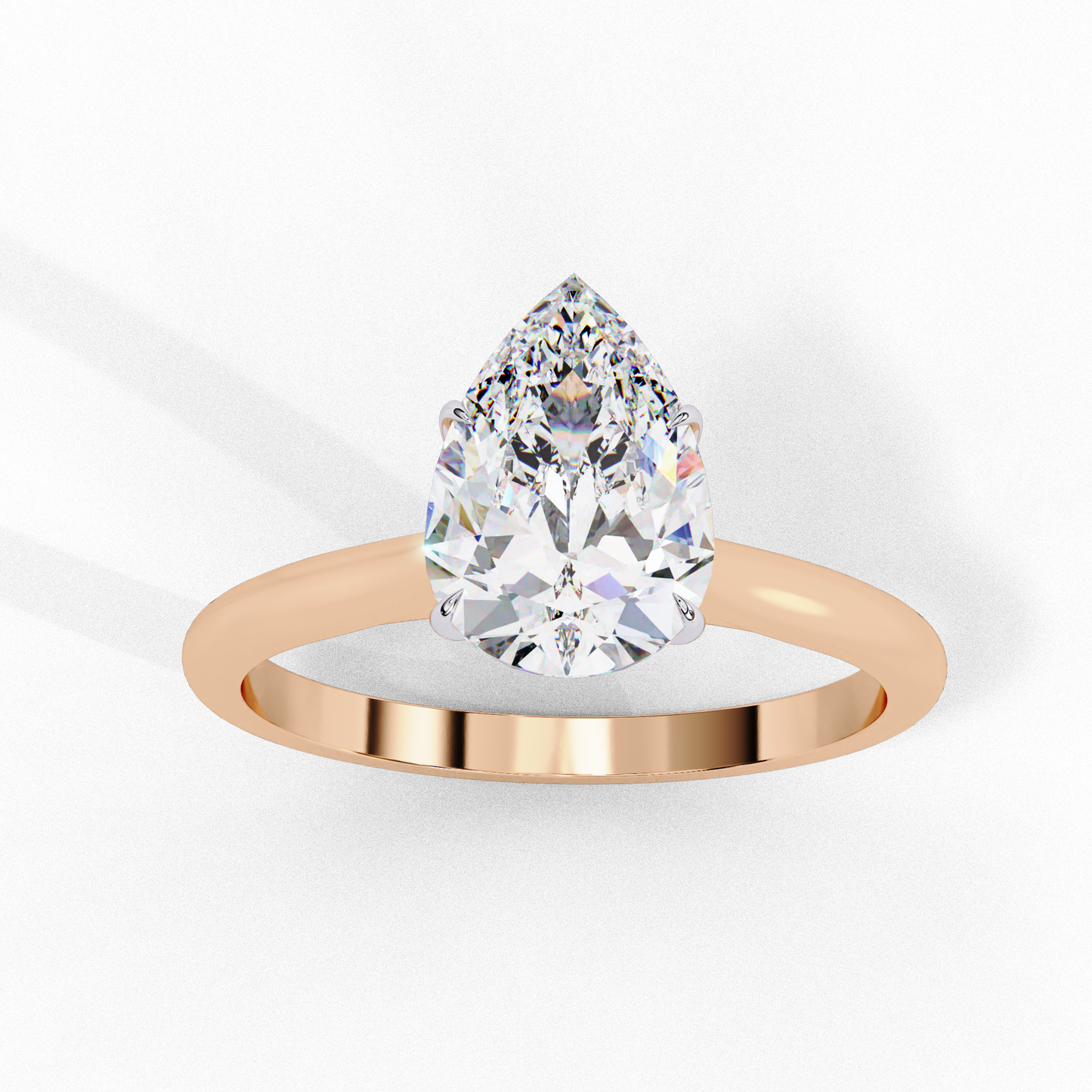 1.25  CT Pear Cut Diamond Engagement Ring