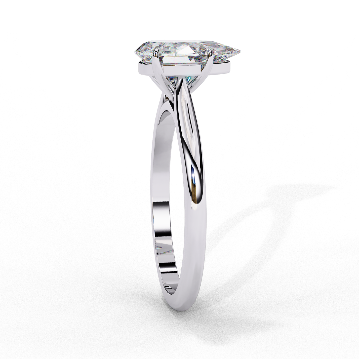 1.25  CT Pear Cut Diamond Engagement Ring