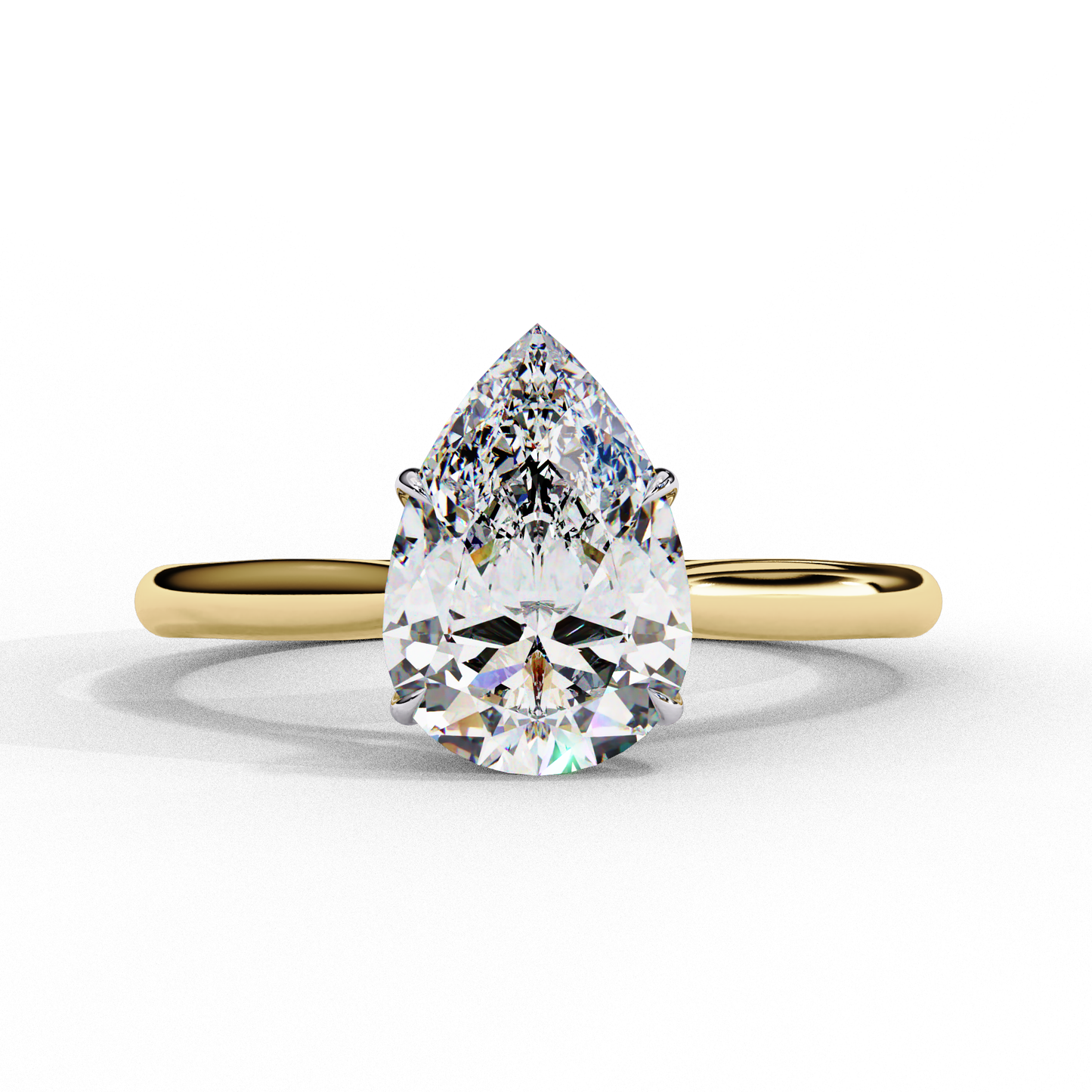 1.25  CT Pear Cut Diamond Engagement Ring