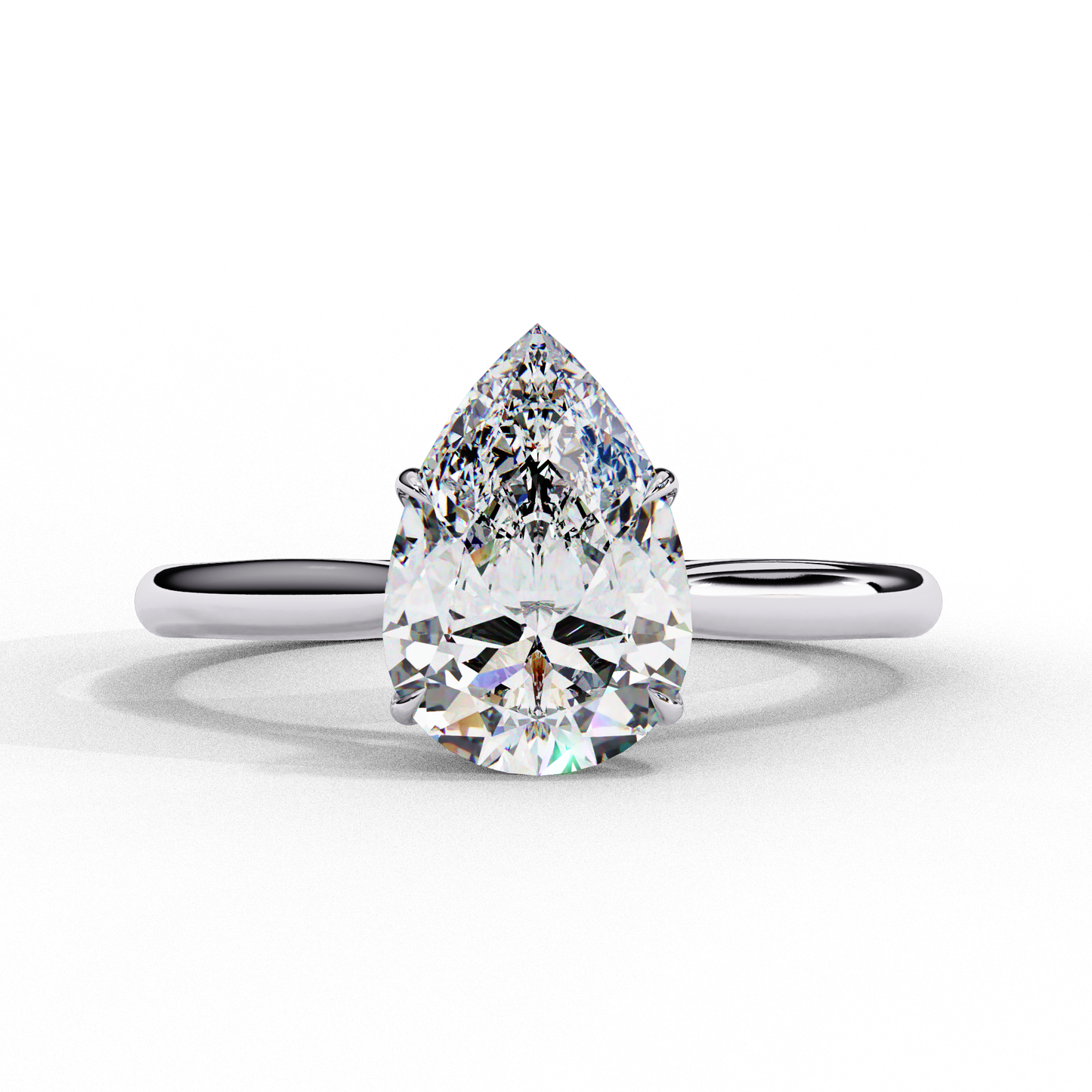 1.25  CT Pear Cut Diamond Engagement Ring - Ulight Jewels