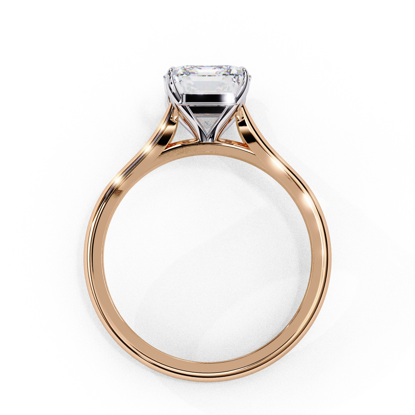 2.50 CT Emerald  Cut Diamond Engagement Ring