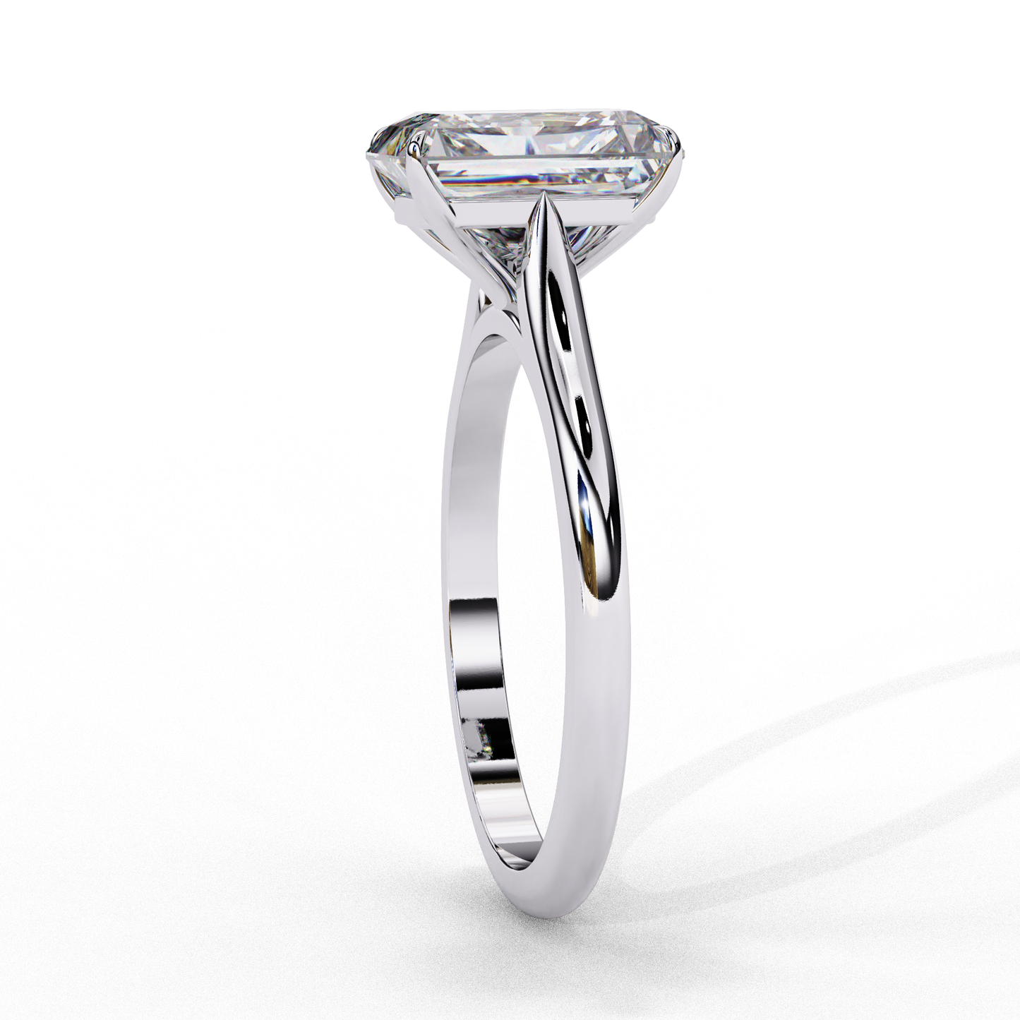 2.50 CT Emerald  Cut Diamond Engagement Ring