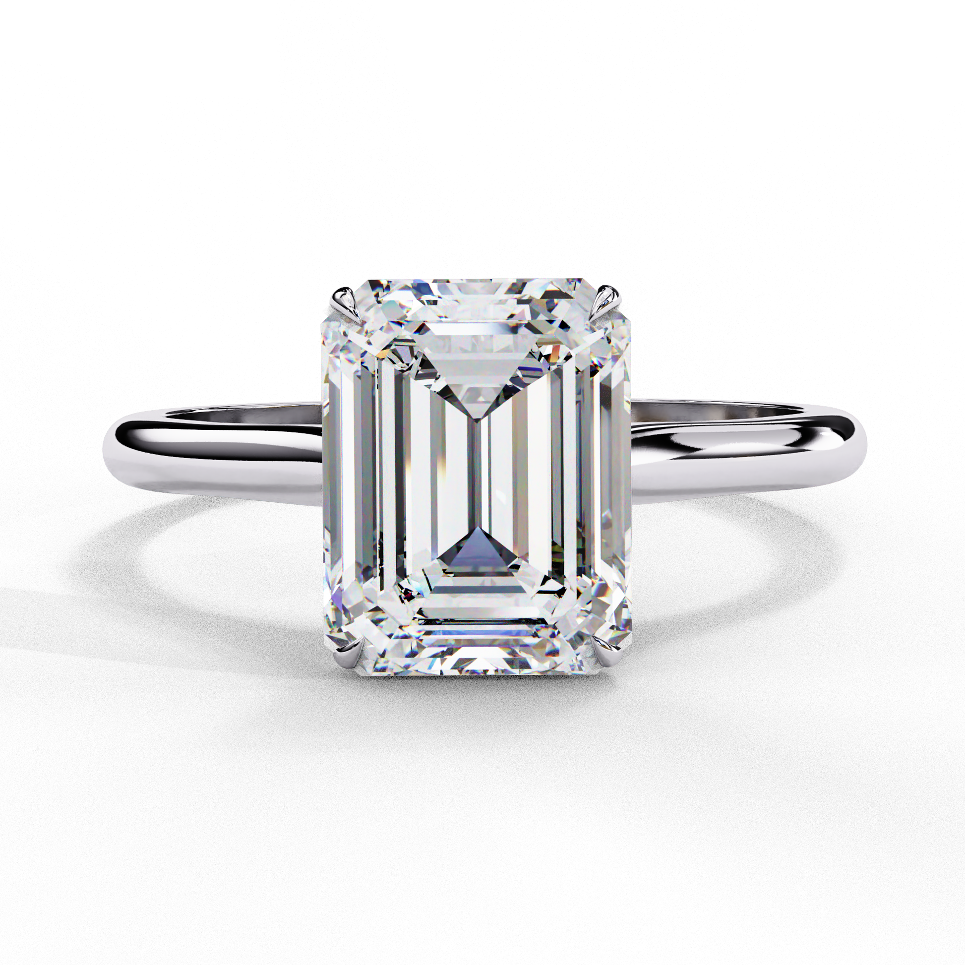 2.50 CT Emerald  Cut Diamond Engagement Ring - Ulight Jewels