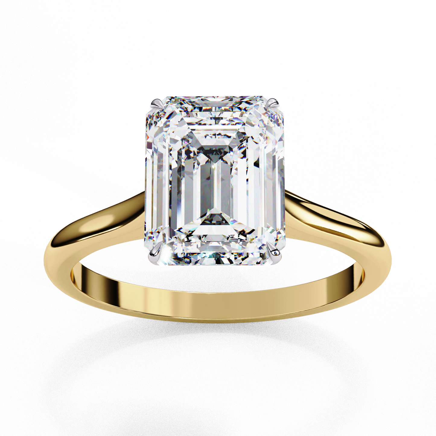 2.50 CT Emerald  Cut Diamond Engagement Ring