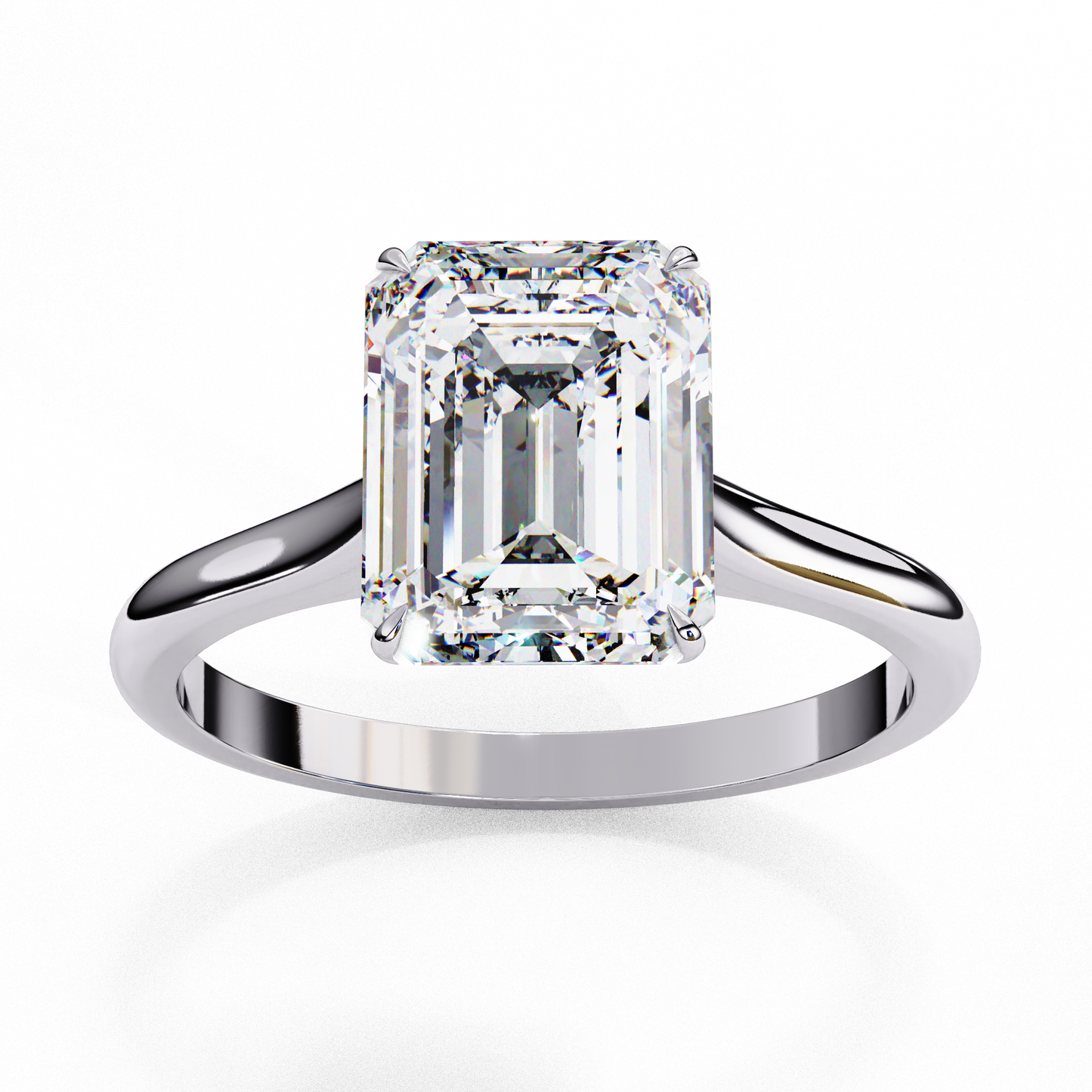 2.50 CT Emerald  Cut Diamond Engagement Ring