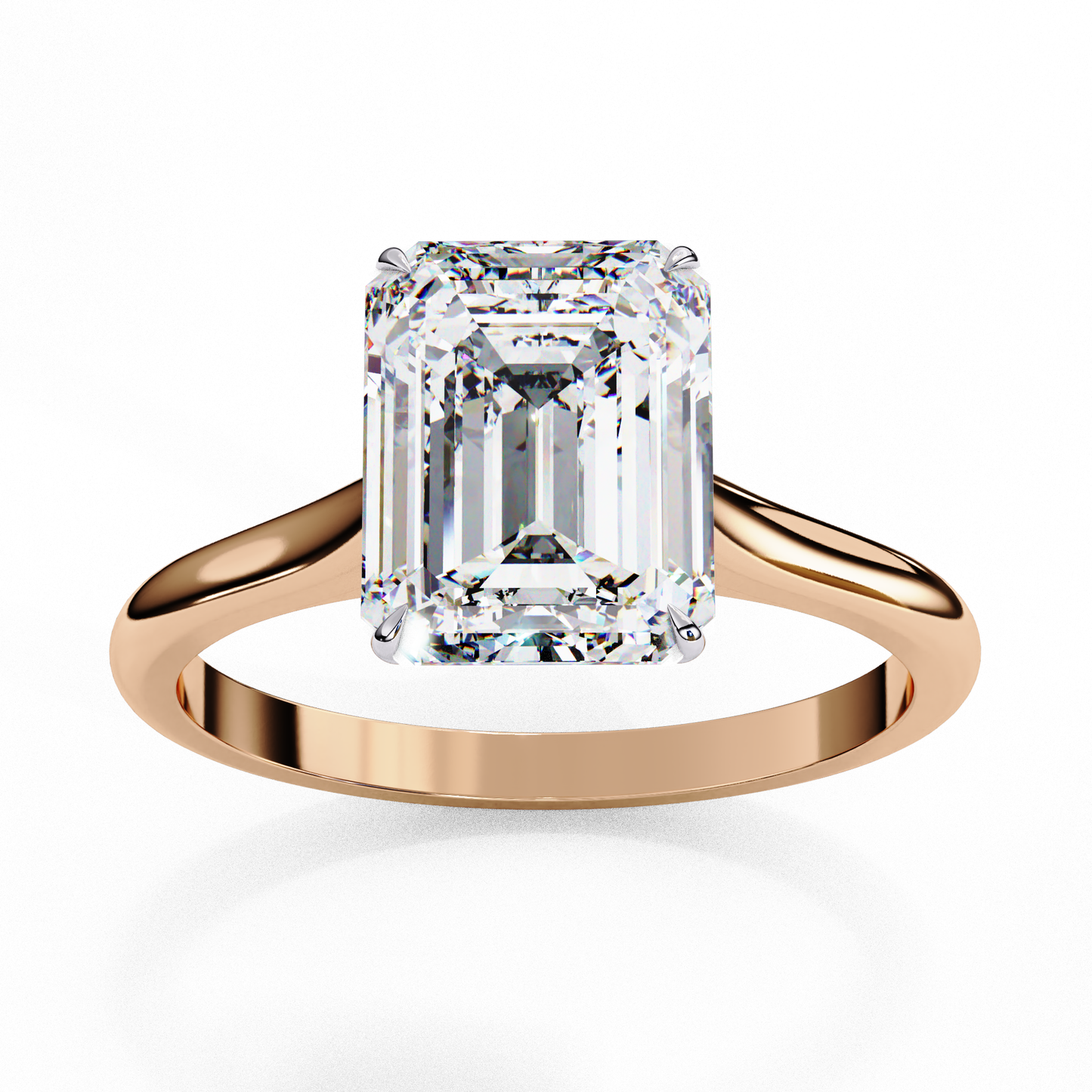 2.50 CT Emerald  Cut Diamond Engagement Ring