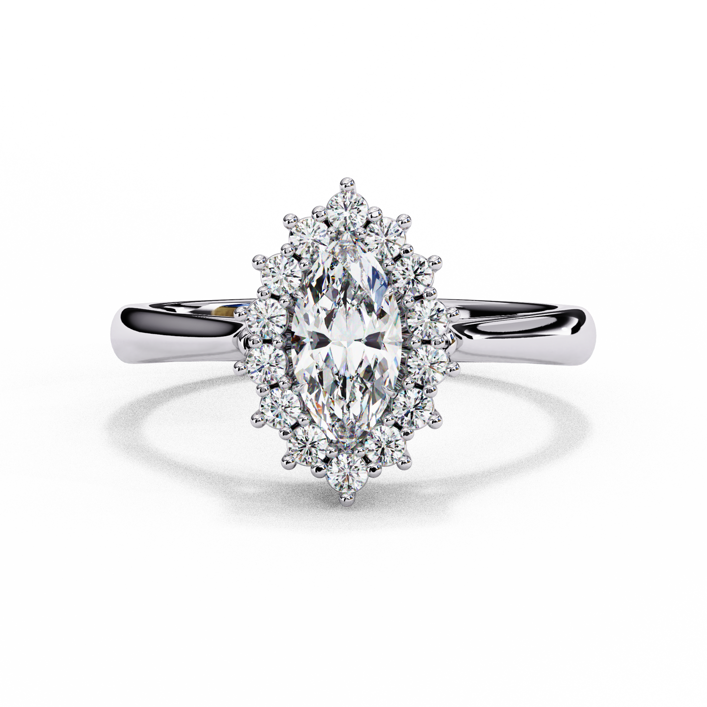 0.50  CT Marquise Cut Diamond Engagement Ring - Ulight Jewels