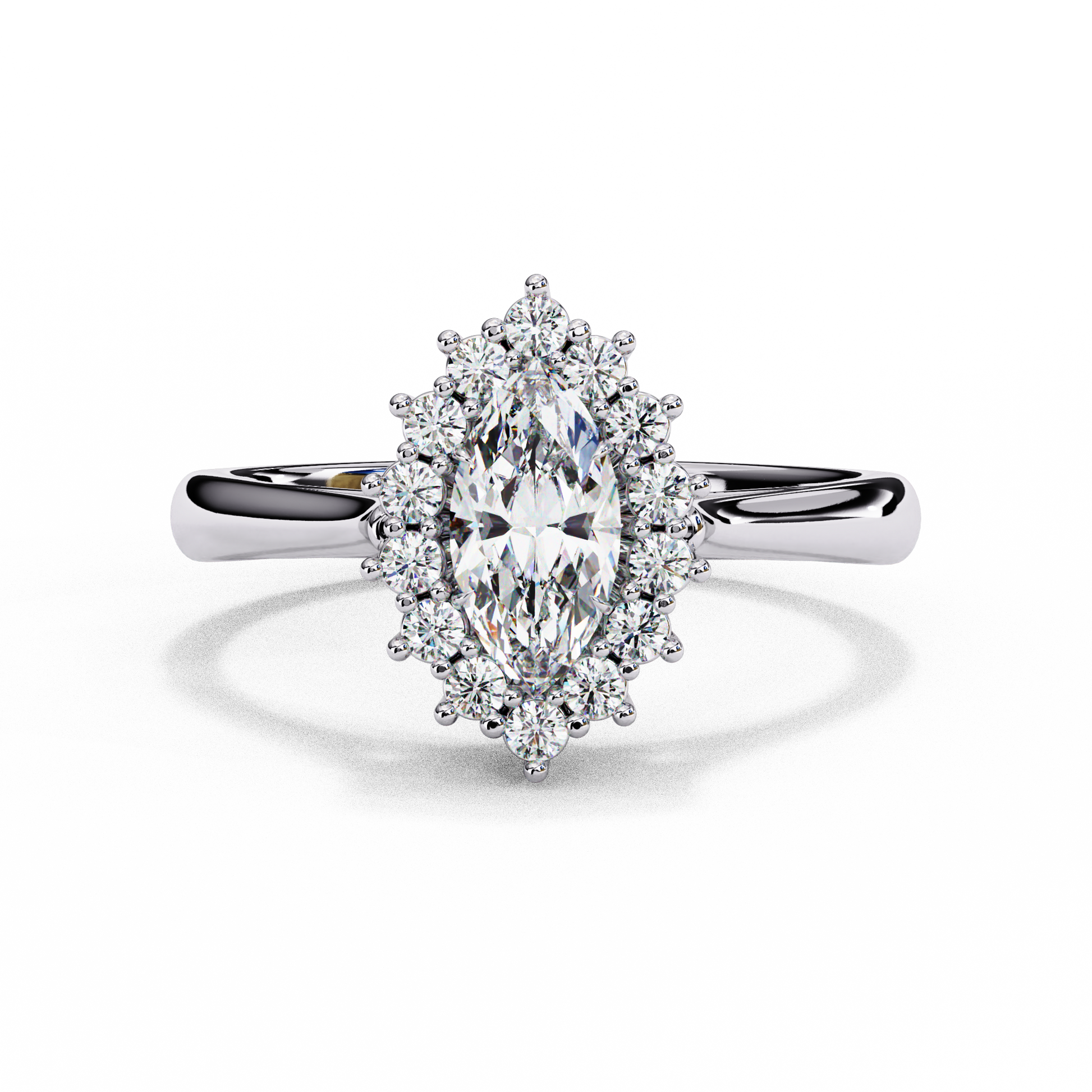 0.50  CT Marquise Cut Diamond Engagement Ring - Ulight Jewels