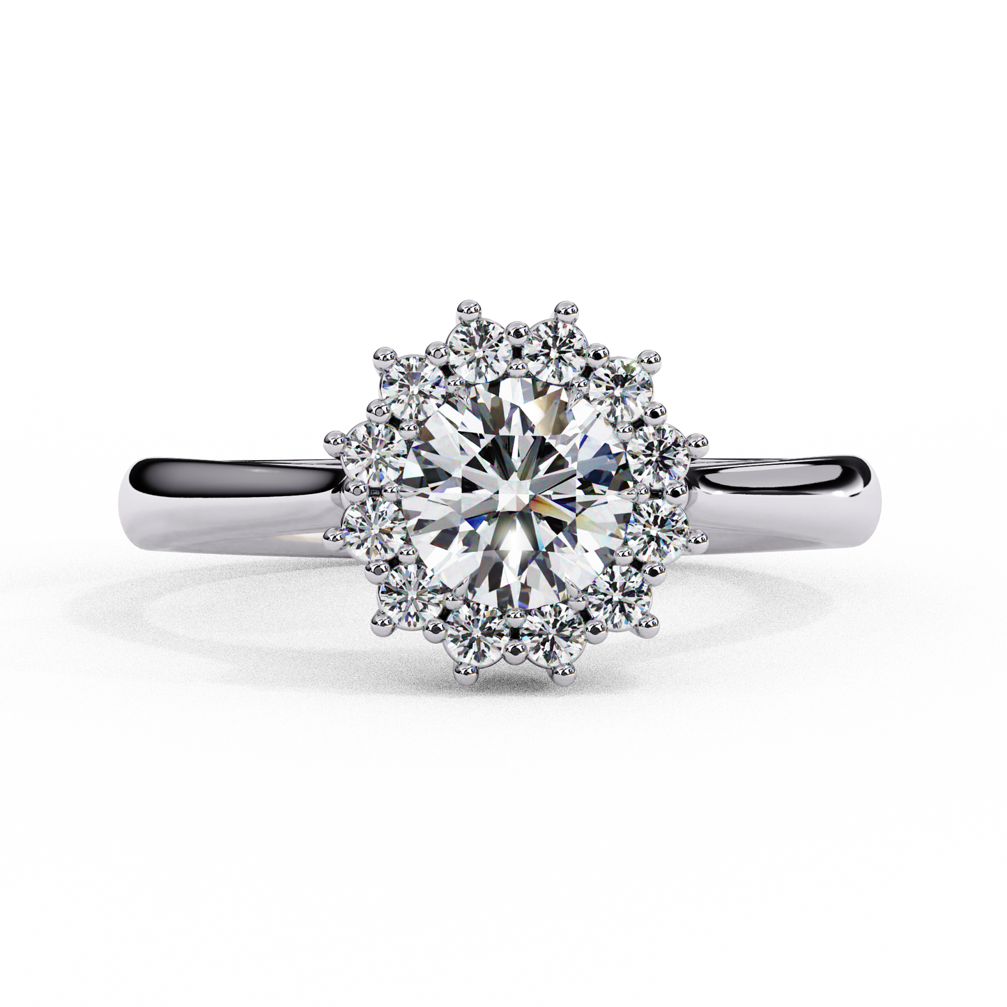 0.50  CT Round  Cut Diamond Engagement Ring - Ulight Jewels