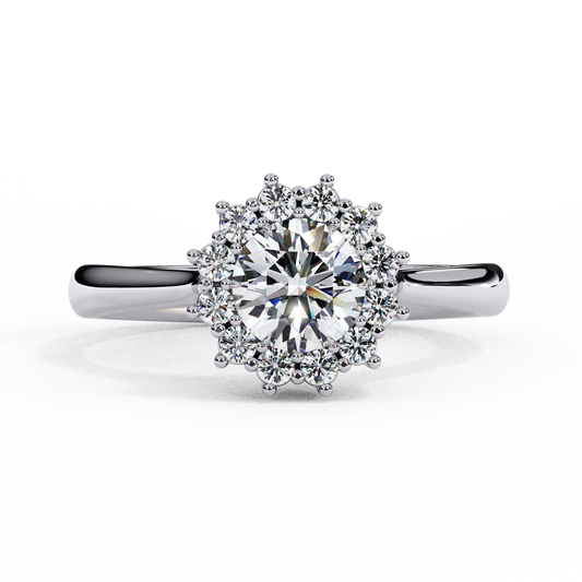 0.50  CT Round  Cut Diamond Engagement Ring - Ulight Jewels