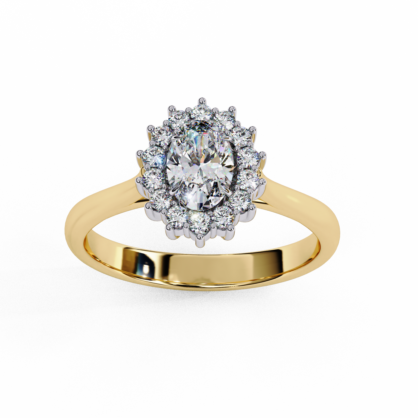 0.50 CT OVAL Cut Diamond Engagement Ring