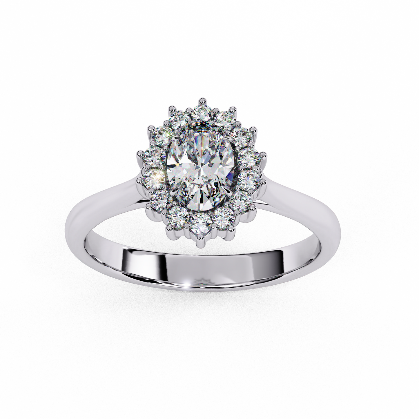 0.50 CT OVAL Cut Diamond Engagement Ring