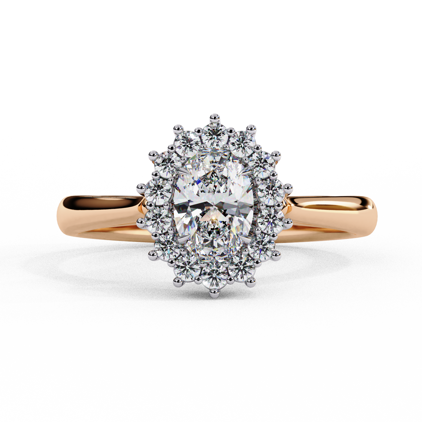 0.50 CT OVAL Cut Diamond Engagement Ring