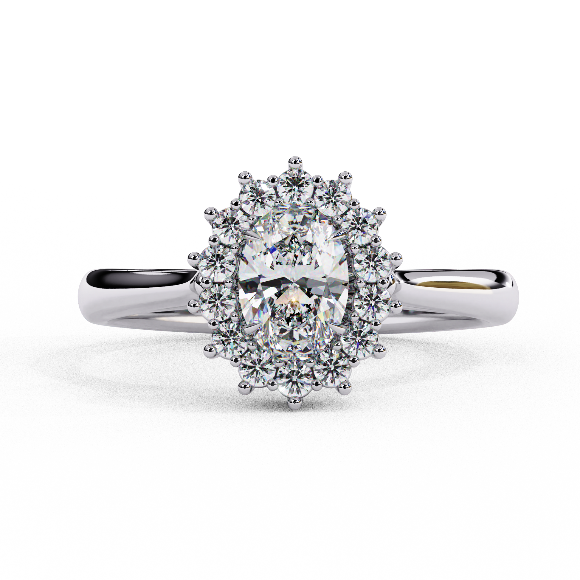 0.50 CT OVAL Cut Diamond Engagement Ring - Ulight Jewels