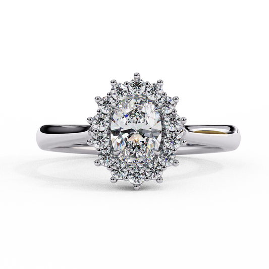 0.50 CT OVAL Cut Diamond Engagement Ring - Ulight Jewels