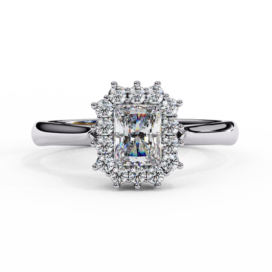 0.35 CT RADIANT  Cut Diamond Engagement Ring - Ulight Jewels