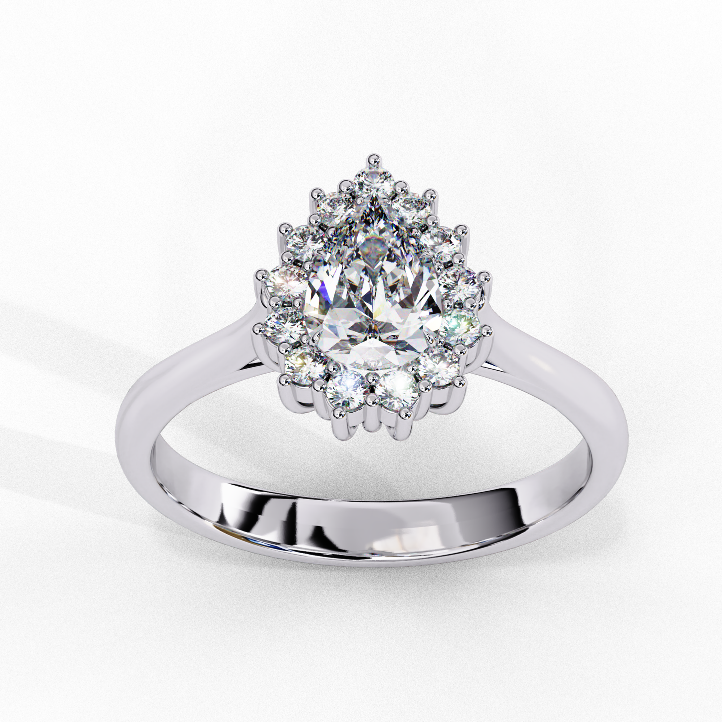 0.50 CT PEAR Cut Diamond Engagement Ring