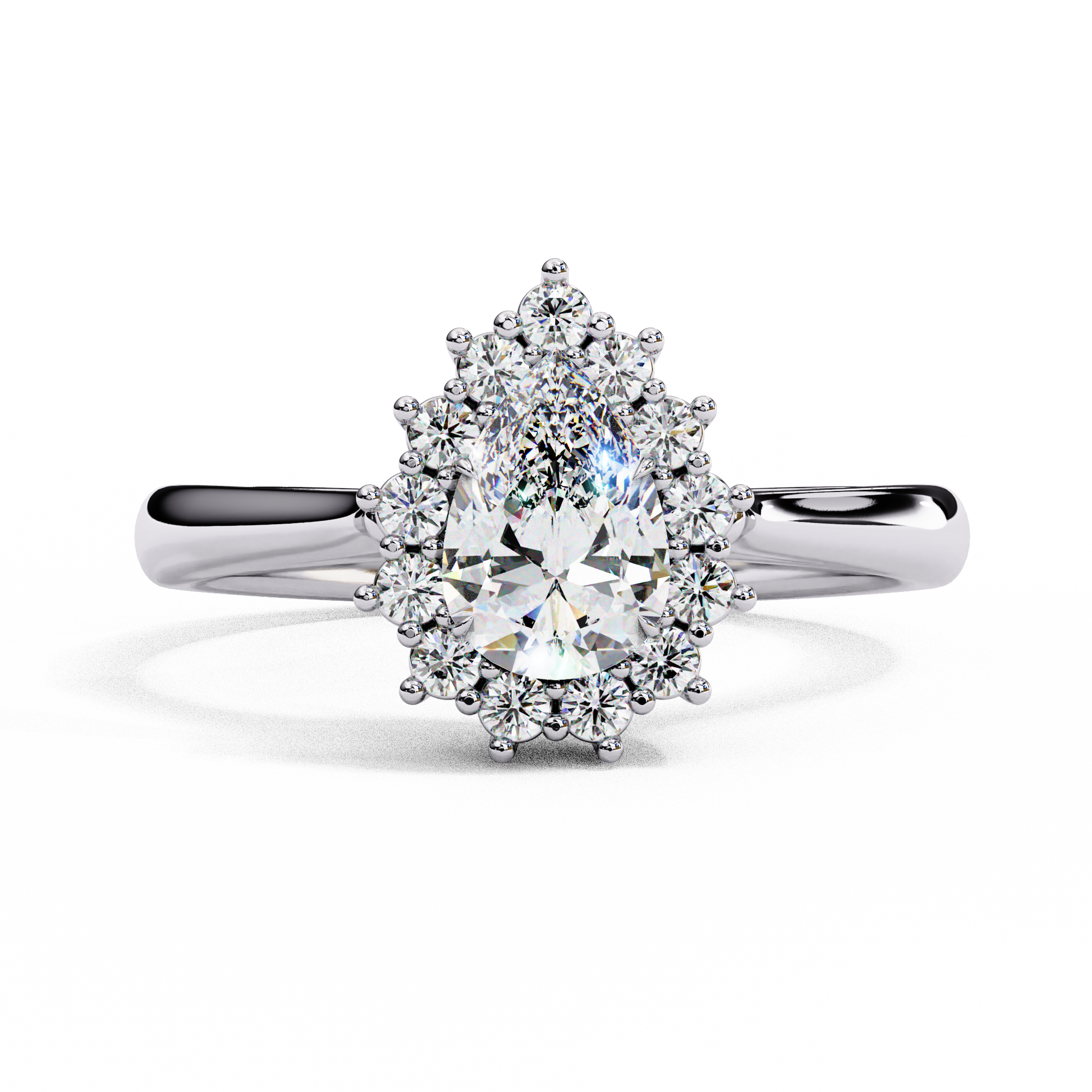 0.50 CT PEAR Cut Diamond Engagement Ring - Ulight Jewels