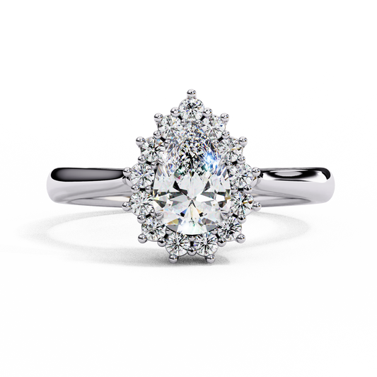 0.50 CT PEAR Cut Diamond Engagement Ring - Ulight Jewels