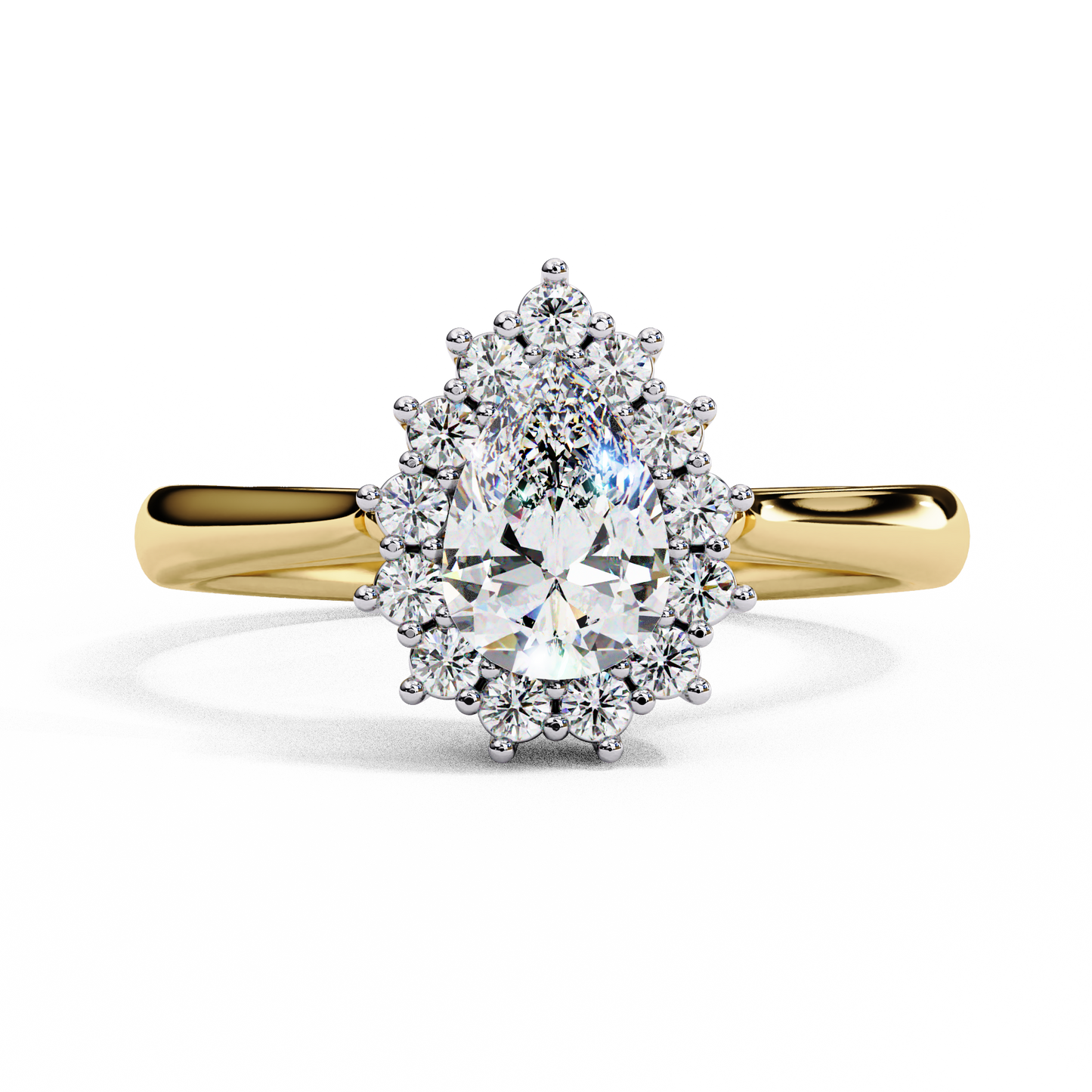 0.50 CT PEAR Cut Diamond Engagement Ring