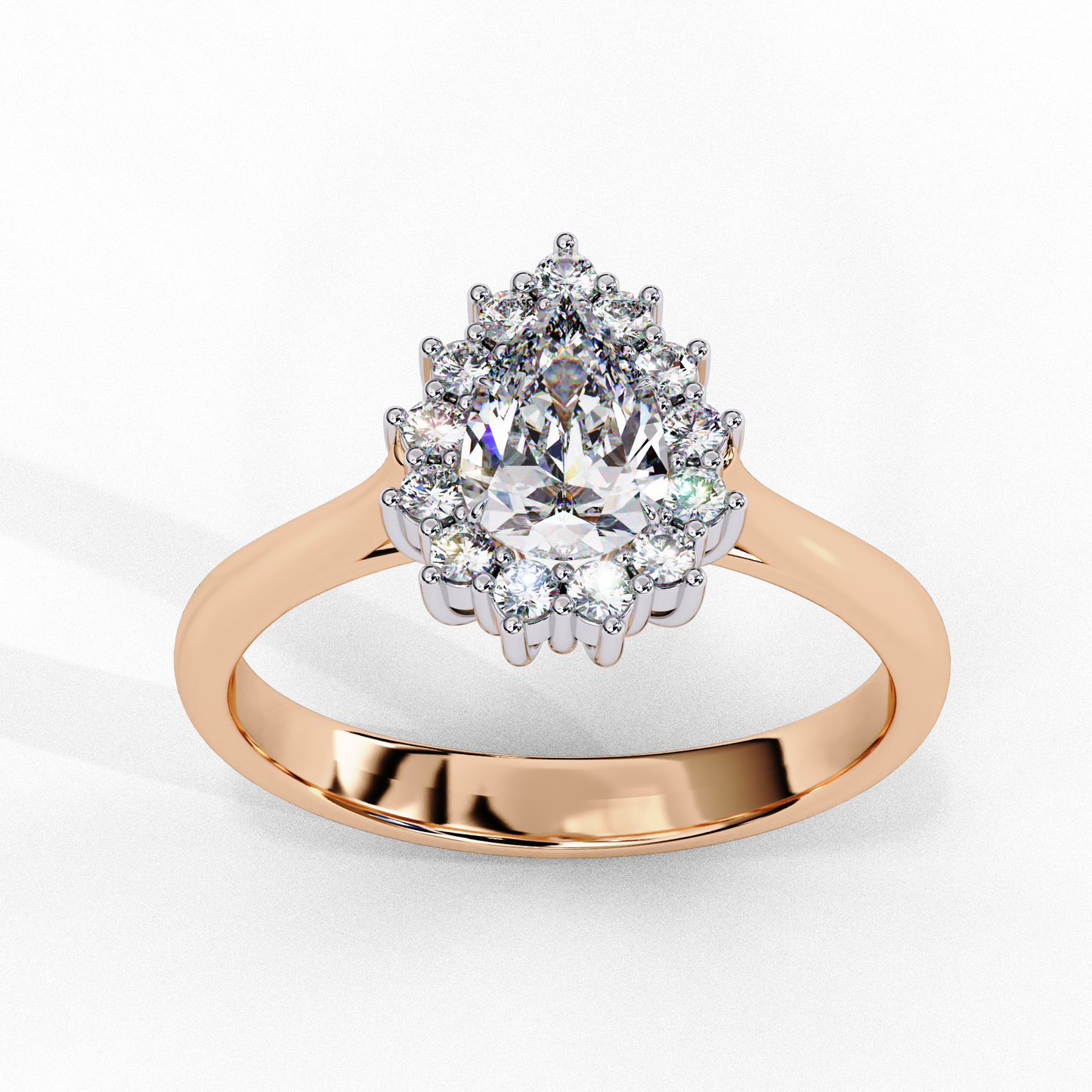 0.50 CT PEAR Cut Diamond Engagement Ring