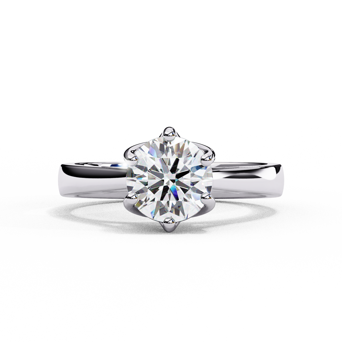 1.30 CT  Round  Cut Diamond Engagement Ring - Ulight Jewels