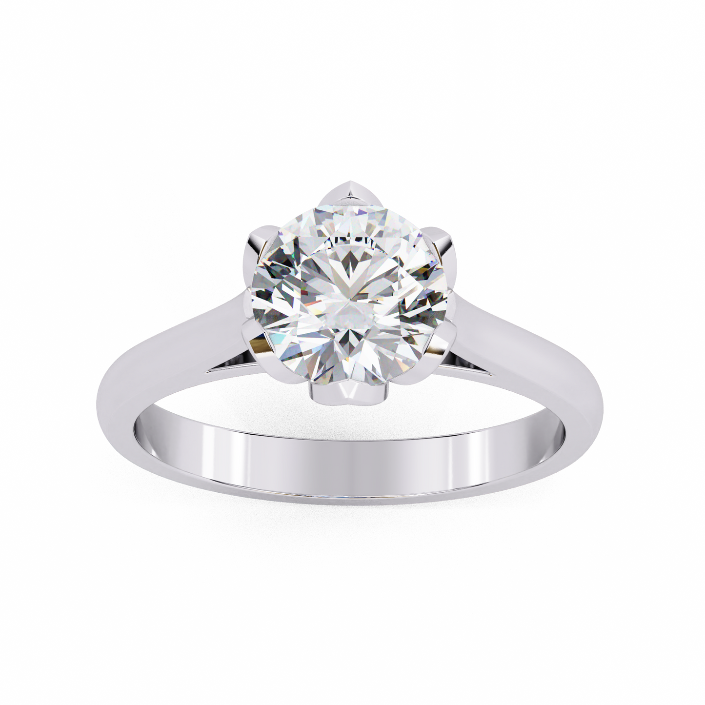 1.50 CT  Round  Cut Diamond Engagement Ring