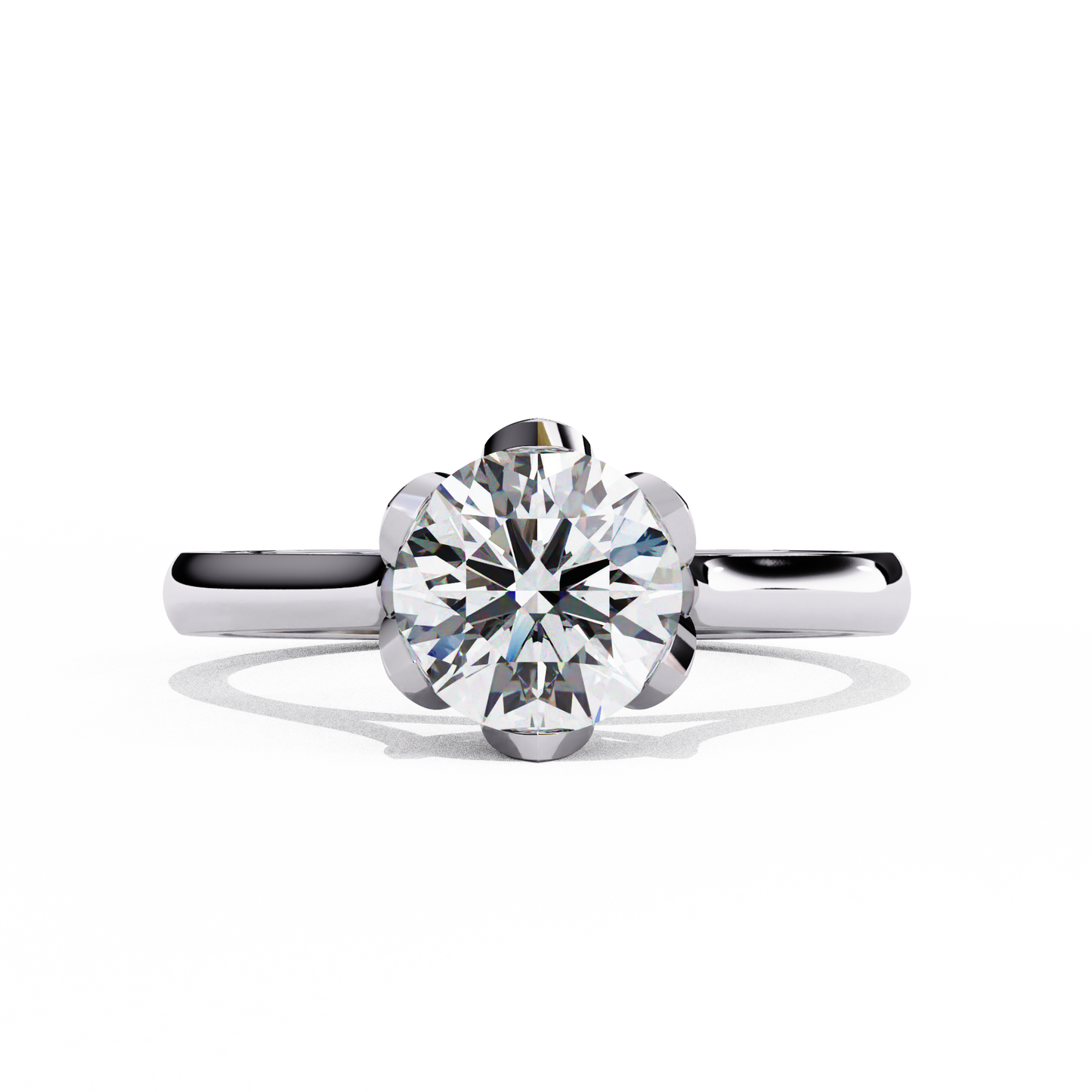 1.50 CT  Round  Cut Diamond Engagement Ring - Ulight Jewels